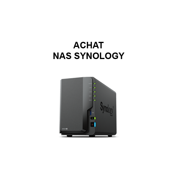 NAS SYNOLOGY DS224+ avec 2 HDD en RAID (1, 2, 4, 8 To)